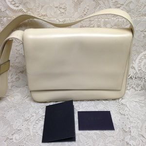 Prada Beige -Cream Leather Shoulder Bag- With Tag
